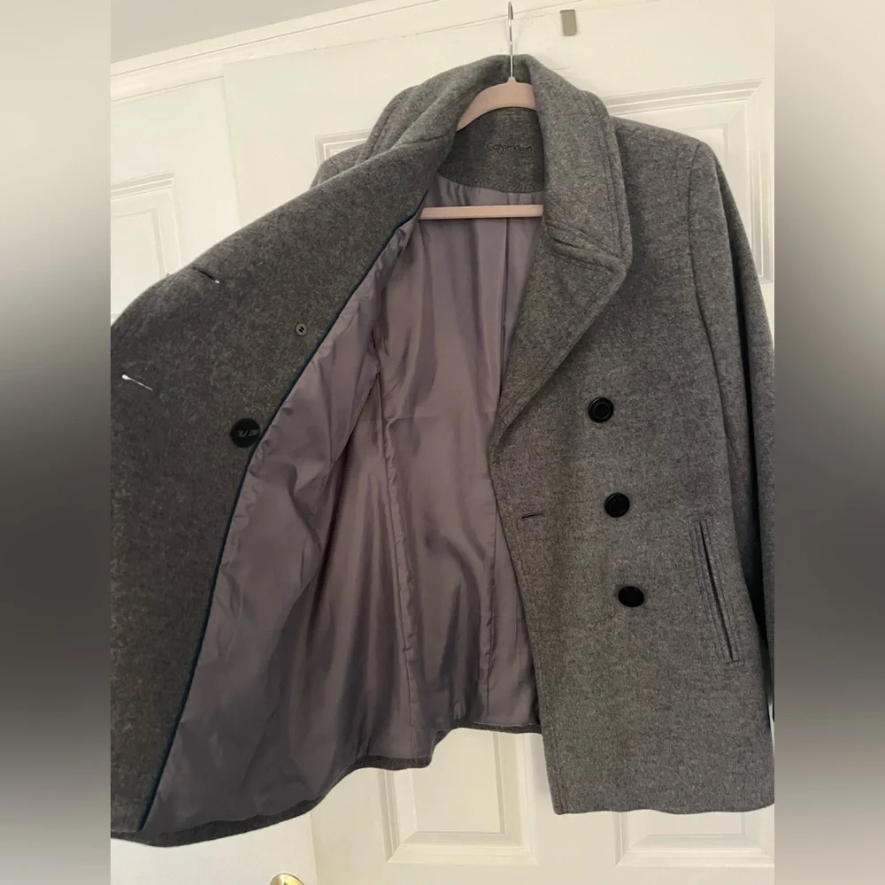 Calvin Klein Double Breasted Pea Coat - Picture 12 of 12